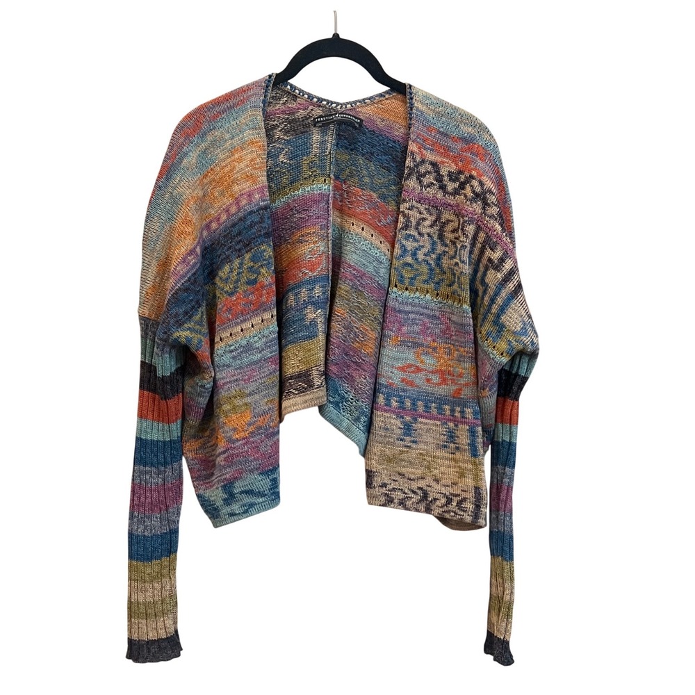 Peruvian Connection Multicolor Boho Pattern Cropp… - image 3
